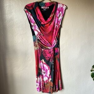 Desigual Floral Twist Dress Size Medium
